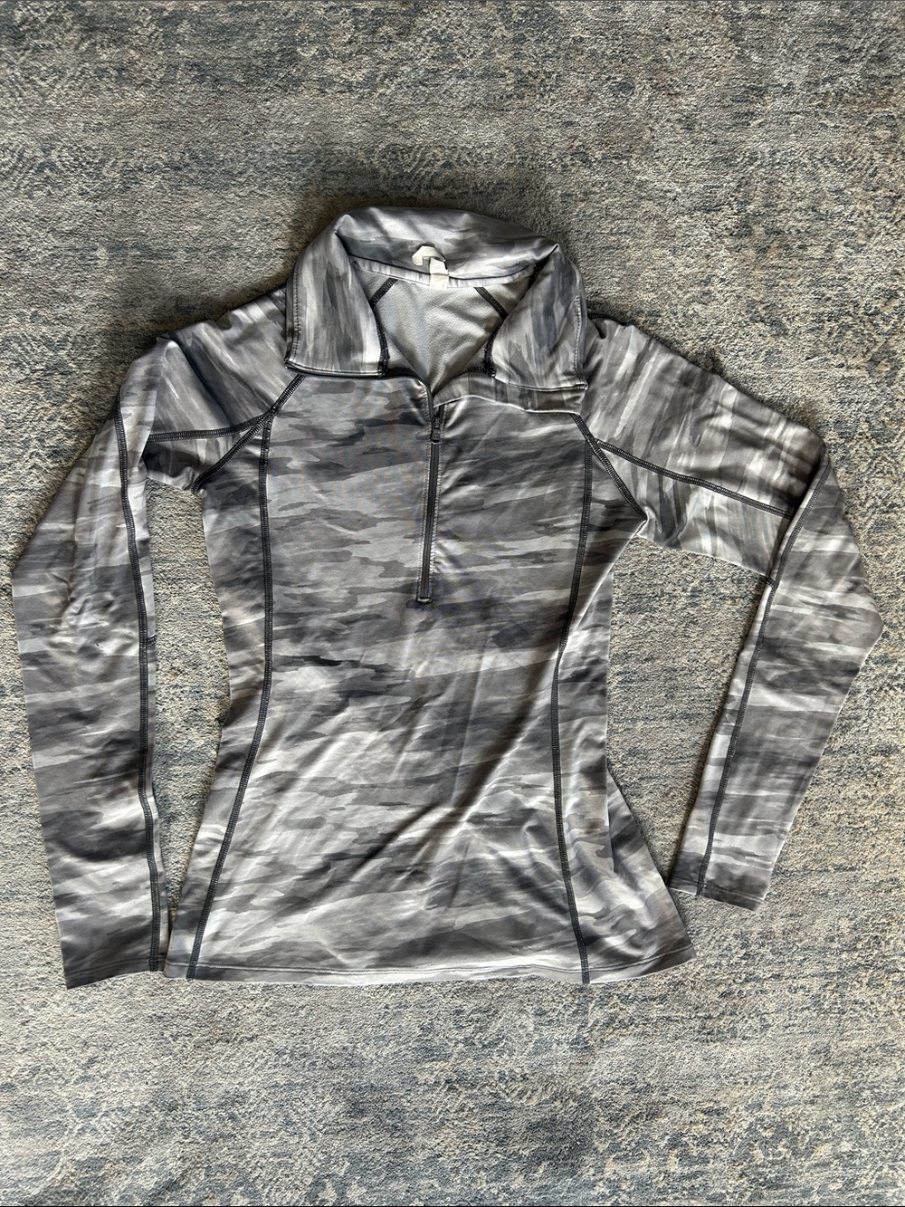 Under Armour Gray Patterned Quarter-Zip Performance Cold Gear